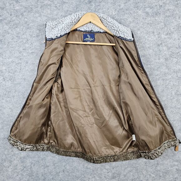 Simply Southern Women's Size S Sherpa Full Zip Vest Mottled Brown Faux Fur - Picture 10 of 15